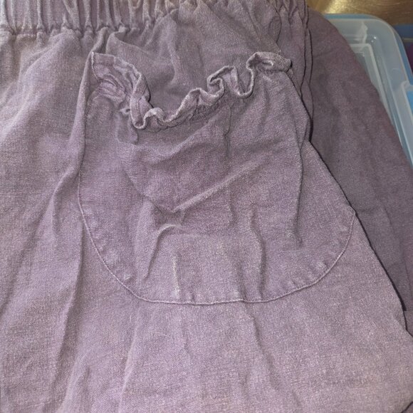 Magnolia Pearl Plum Heavy Linen Ruffled Bloomers - Picture 6 of 8